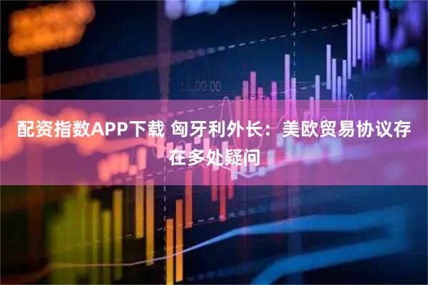 配资指数APP下载 匈牙利外长：美欧贸易协议存在多处疑问